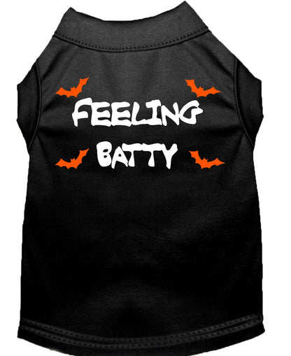 Halloween Pet Dog & Cat Shirt Screen Printed, "Feeling Batty"