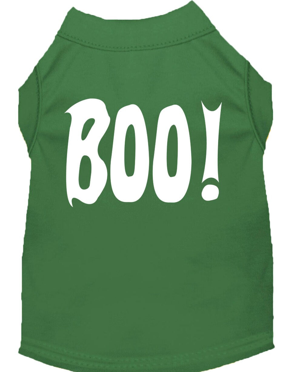 Camiseta de Halloween para perros y gatos con serigrafía "Boo!"