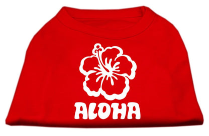 Pet Dog & Cat Shirt Screen Printed, "Aloha Flower"