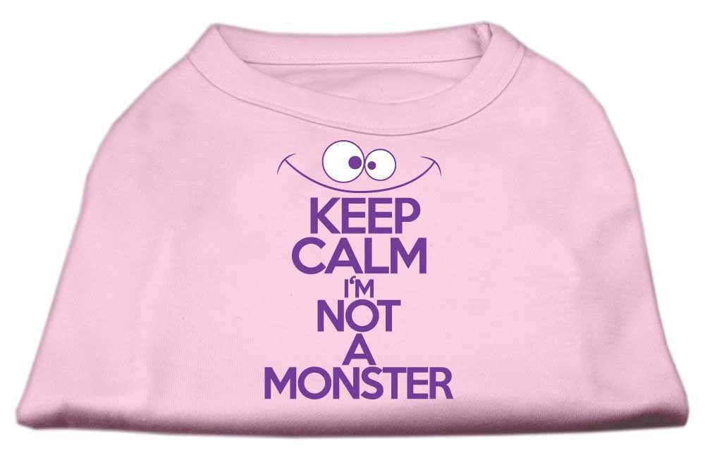 Pet Dog & Cat Shirt Screen Printed, "Keep Calm I'm Not A Monster"