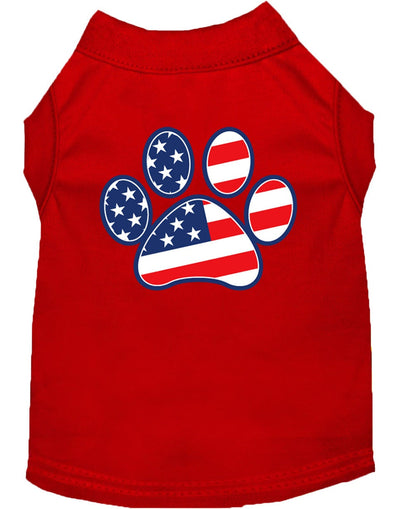 Pet Dog & Cat Shirt Screen Printed, "Patriotic Paw"