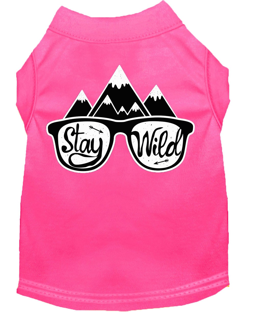 Camiseta para perros y gatos con serigrafía "Stay Wild"