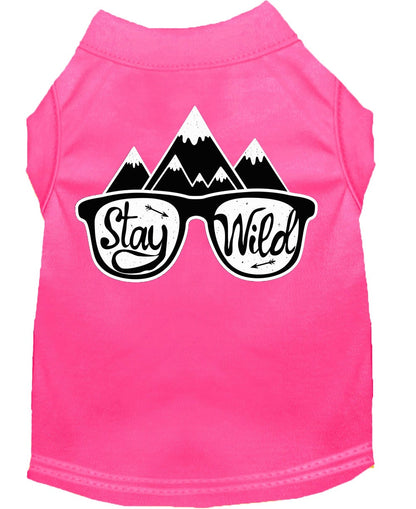 Camiseta para perros y gatos con serigrafía "Stay Wild"