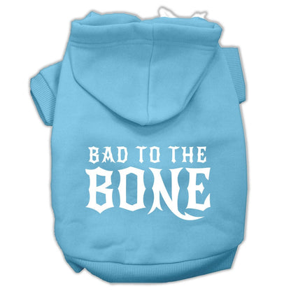 Pet, Dog & Cat Hoodie Screen Printed, "Bad To The Bone"