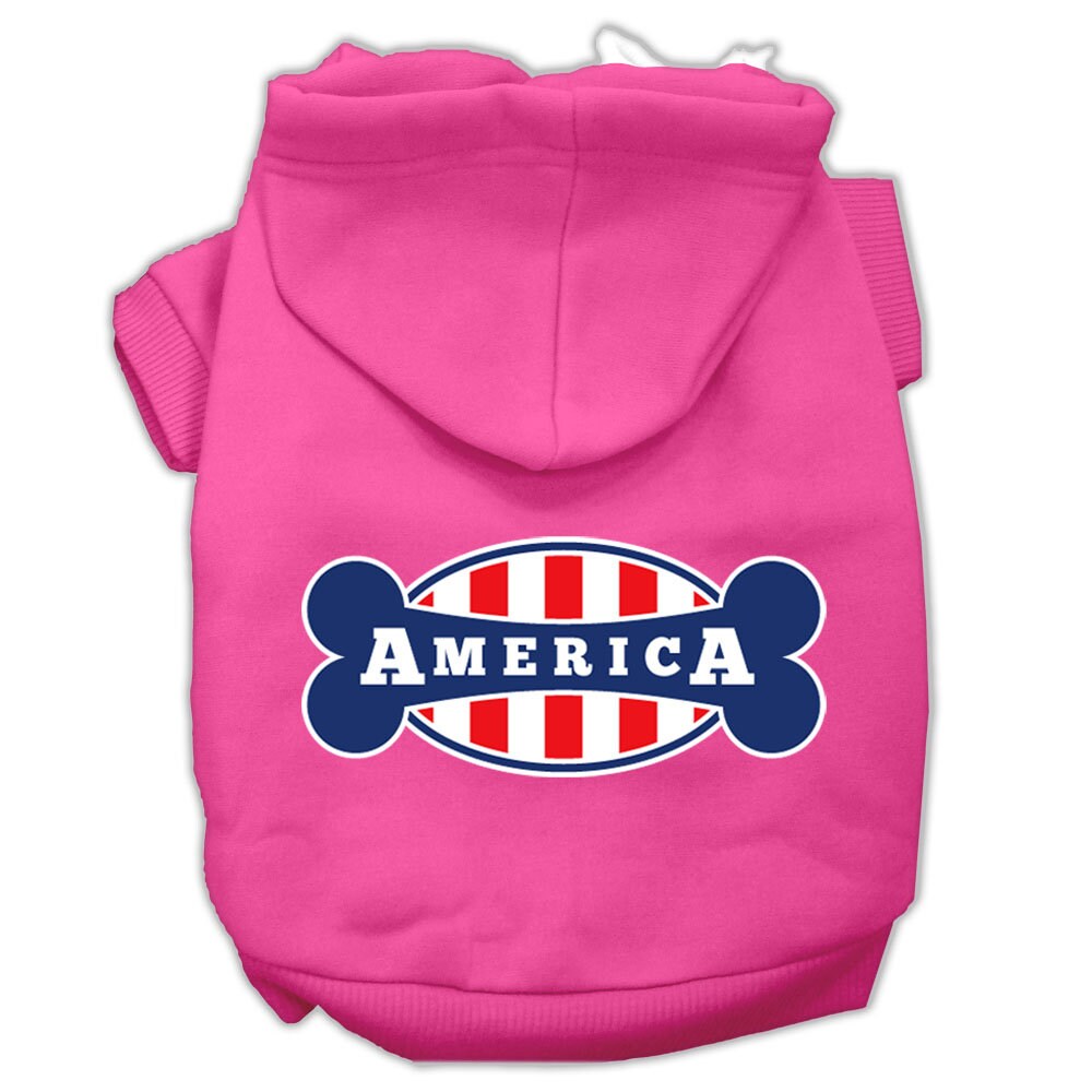 Sudadera con capucha para mascotas, perros y gatos serigrafiada con la frase "Bonely In America"