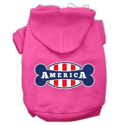 Sudadera con capucha para mascotas, perros y gatos serigrafiada con la frase "Bonely In America"