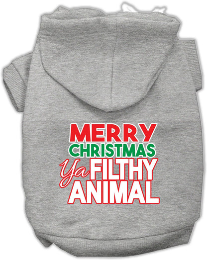 Christmas Pet Hoodie "Merry Christmas Ya Filthy Animal"
