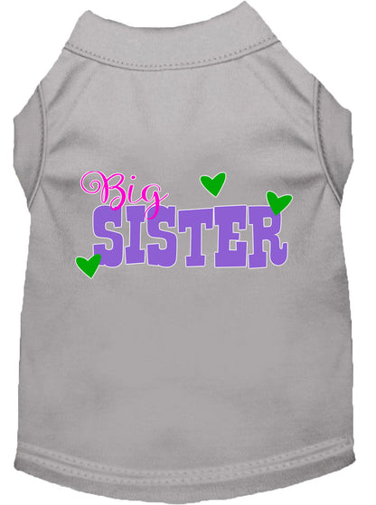 Camiseta para perros y gatos con serigrafía "Big Sister"