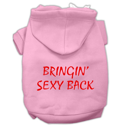 Sudadera con capucha para mascotas, perros y gatos serigrafiada con el mensaje "Bringin Sexy Back"