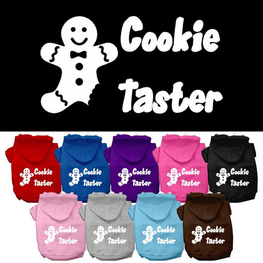 Christmas Pet Dog & Cat Hoodie Screen Printed, "Cookie Taster"