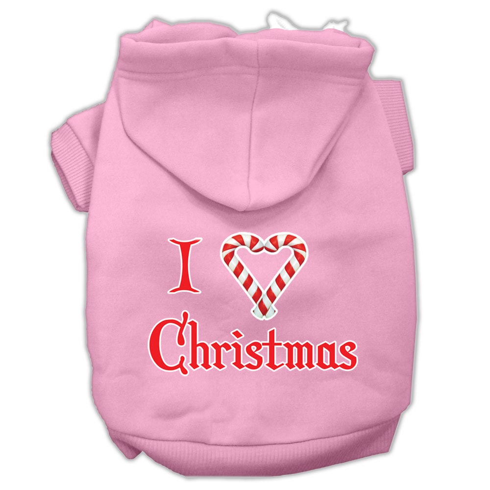 Christmas Pet Dog & Cat Hoodie Screen Printed, "I Heart Christmas"