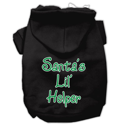 Christmas Pet Hoodie Screen Printed, "Santa's Lil Helper"