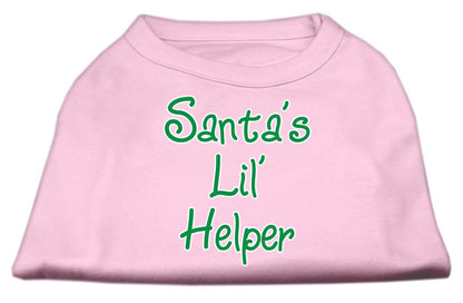 Christmas Screenprinted Dog Shirt, "Santa's Lil Helper"