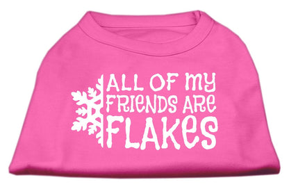 Christmas Screenprinted Dog Shirt, "All My Friends Are Flakes"