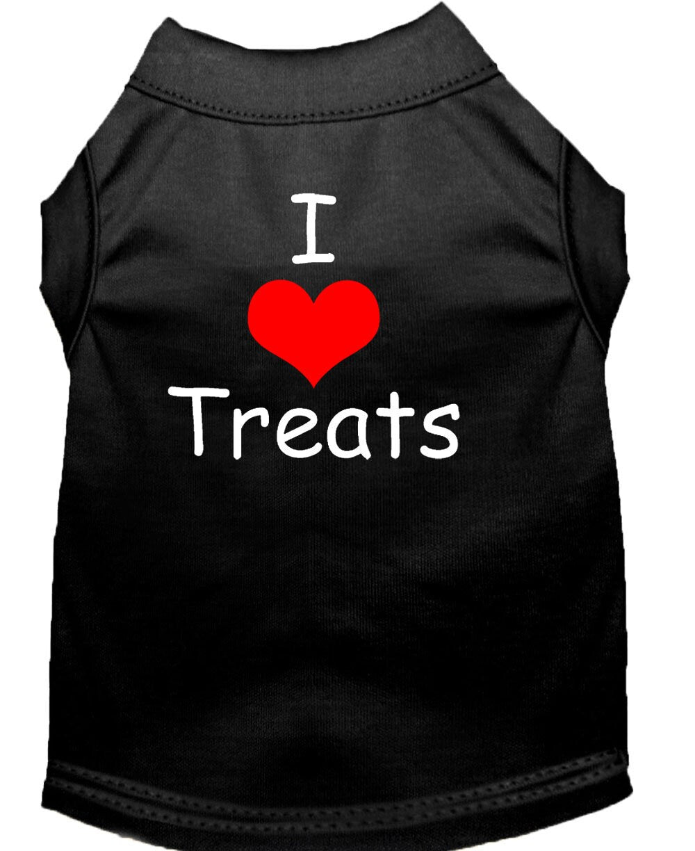 Pet Dog & Cat Shirt Screen Printed, "I Love Treats"