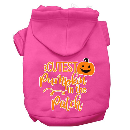 Sudadera con capucha para Halloween para mascotas, perros y gatos con serigrafía "La calabaza más linda del huerto"