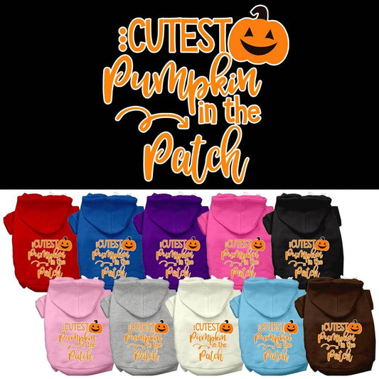 Sudadera con capucha para Halloween para mascotas, perros y gatos con serigrafía "La calabaza más linda del huerto"