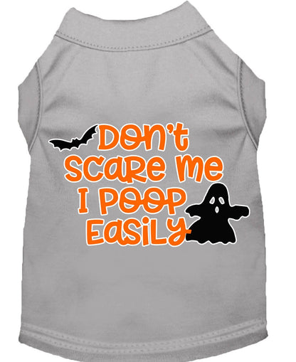 Halloween Pet Dog & Cat Shirt Screen Printed, "Don't Scare Me, I Poop Easily"