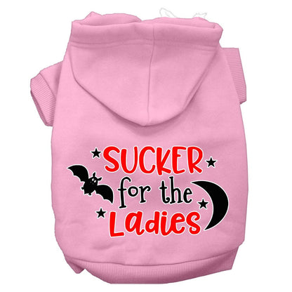 Halloween Pet Hoodie Screen Printed, "Sucker For The Ladies"