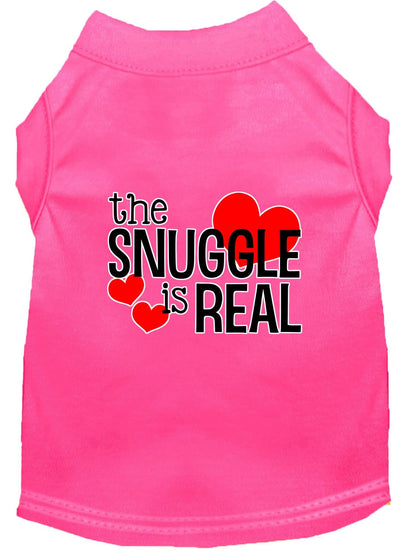 Camiseta para perros y gatos con serigrafía "The Snuggle Is Real"