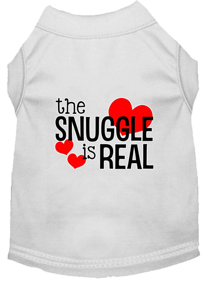 Camiseta para perros y gatos con serigrafía "The Snuggle Is Real"