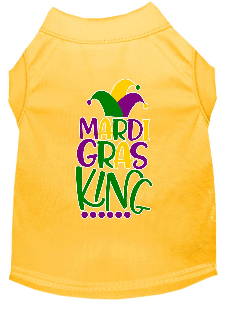 Pet Dog & Cat Shirt Screen Printed, "Mardi Gras King"