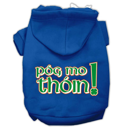 Sudadera con capucha para perros y gatos serigrafiada con la frase "Pog Mo Thoin!"