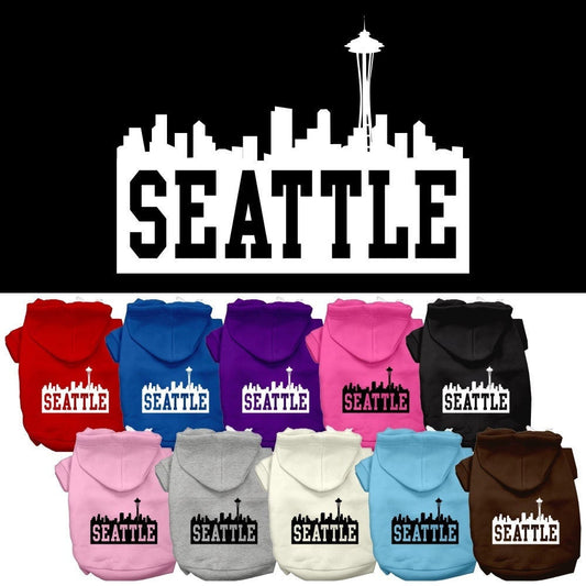 Pet Hoodie "Seattle Skyline"