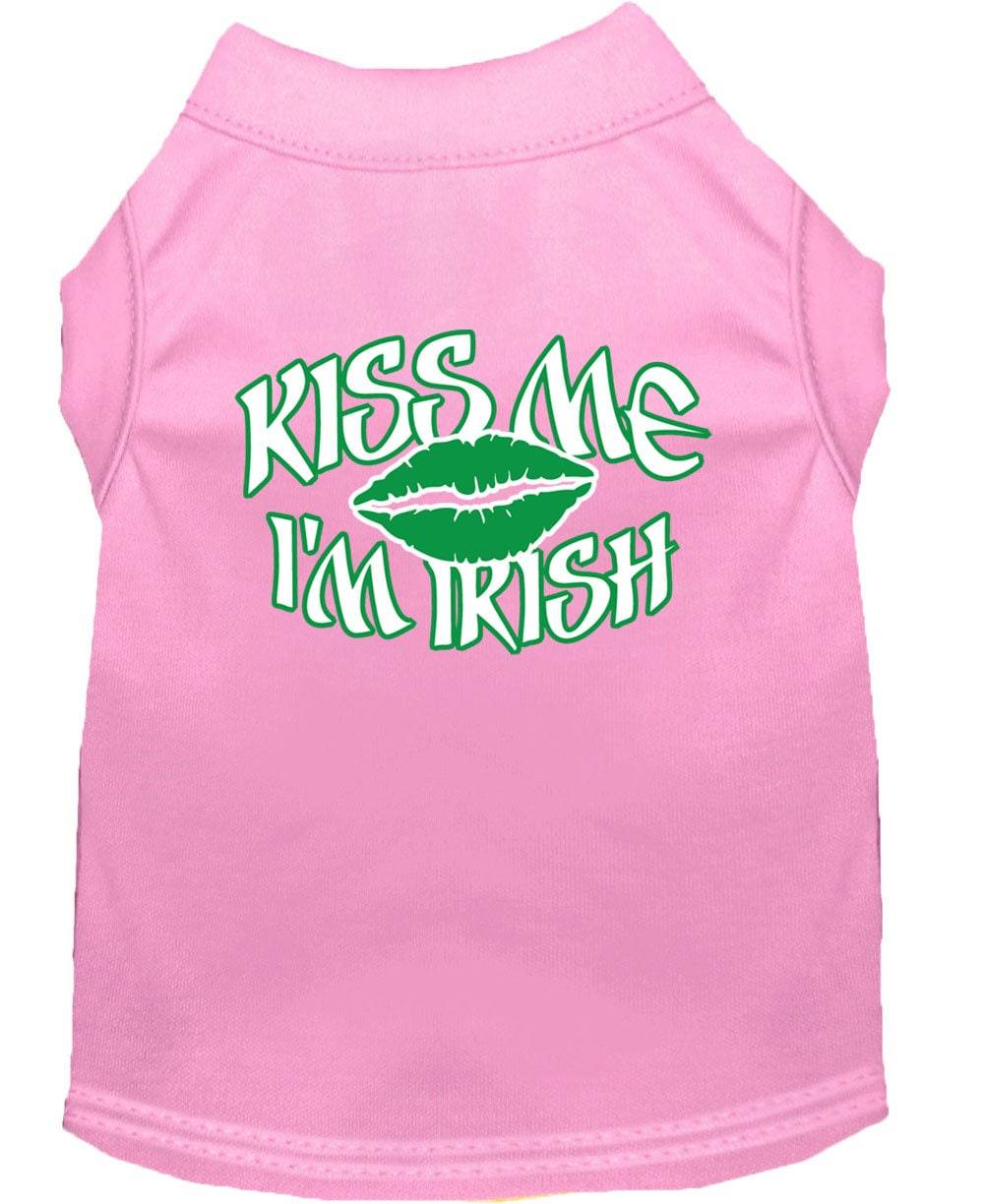 Pet Dog & Cat Shirt Screen Printed, "Kiss Me I'm Irish"