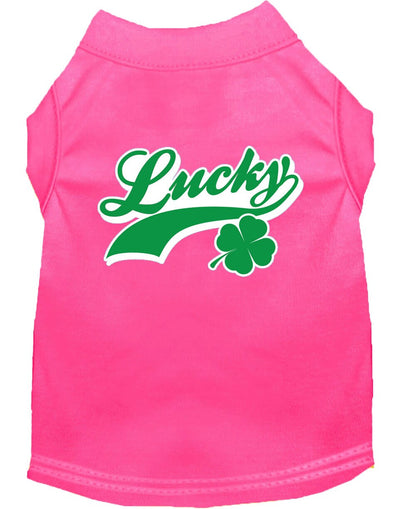 Camiseta para perros y gatos serigrafiada con el logo "Lucky Swoosh"