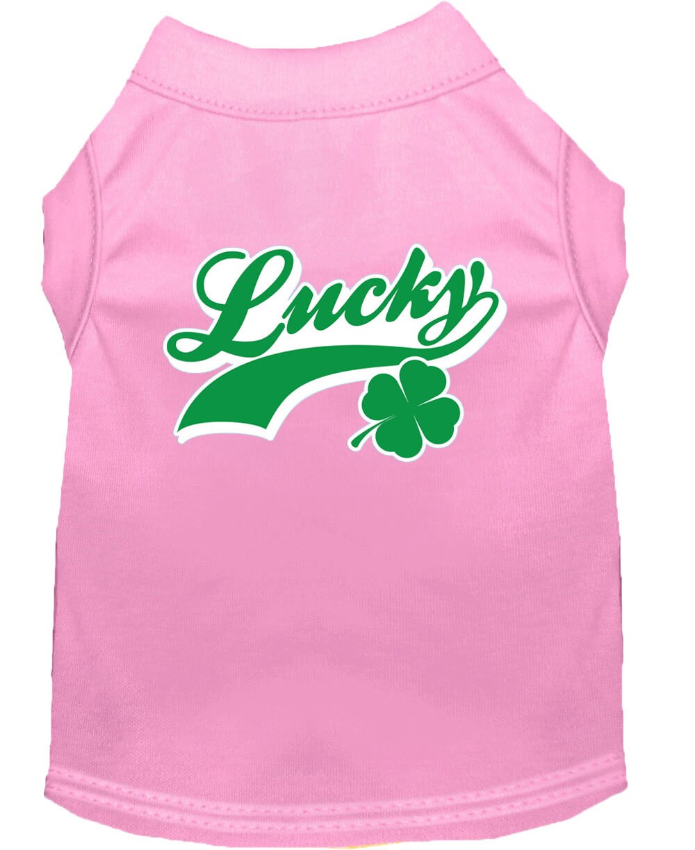 Camiseta para perros y gatos serigrafiada con el logo "Lucky Swoosh"