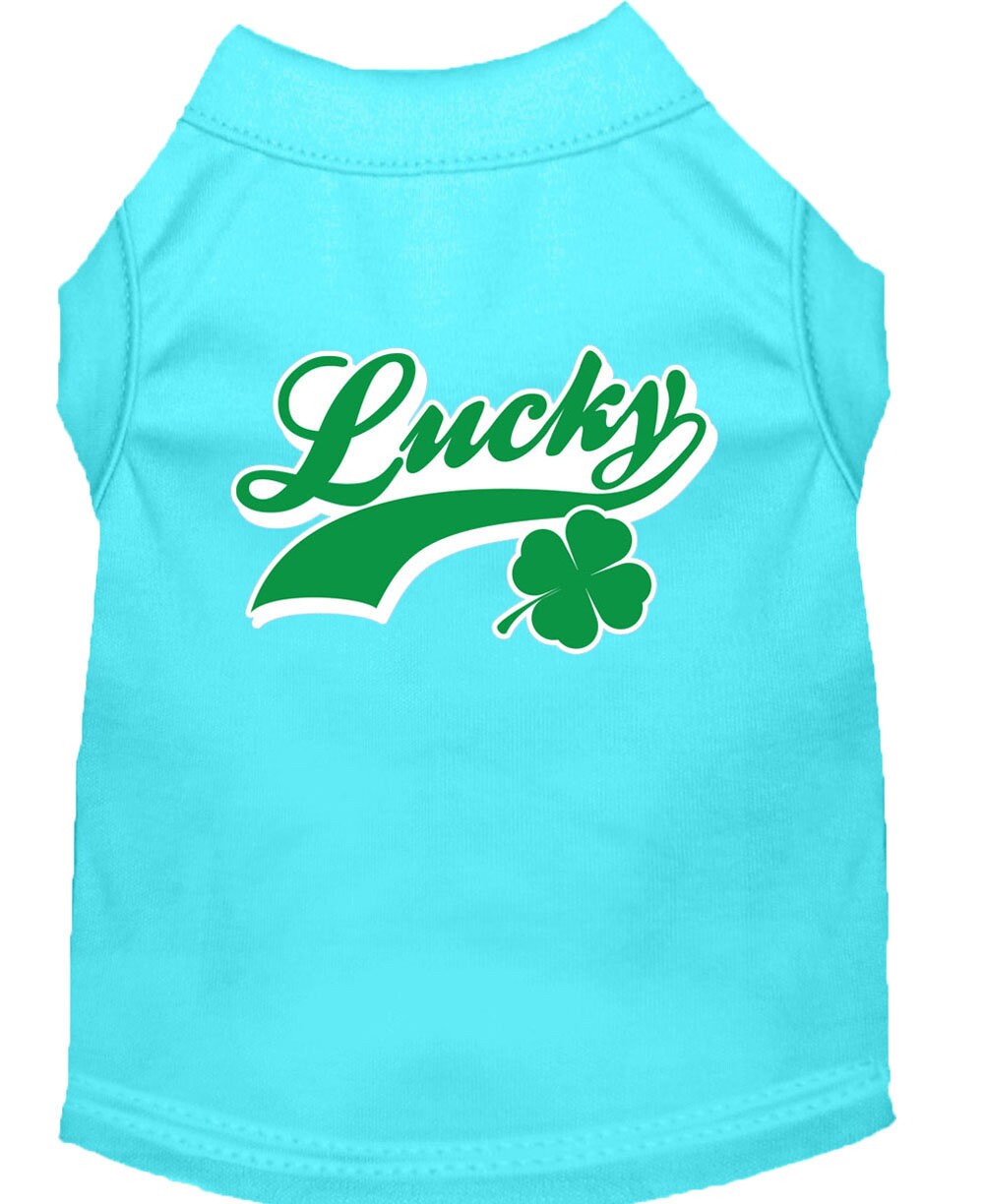 Camiseta para perros y gatos serigrafiada con el logo "Lucky Swoosh"