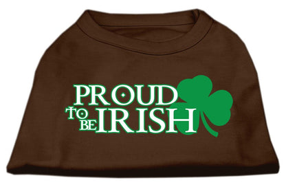 Pet Dog & Cat Shirt Screen Printed, "Proud To Be Irish"