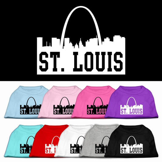 Camiseta para perros y gatos con serigrafía "St. Louis Skyline"