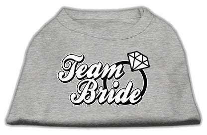 Camiseta para perros y gatos con serigrafía "Team Bride"