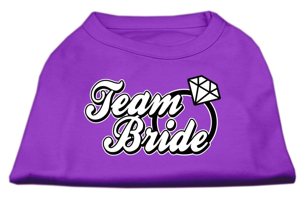 Camiseta para perros y gatos con serigrafía "Team Bride"