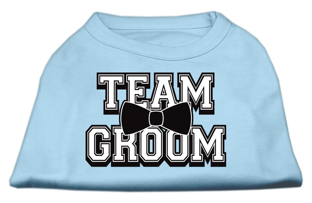 Camiseta para perros y gatos con serigrafía "Team Groom"