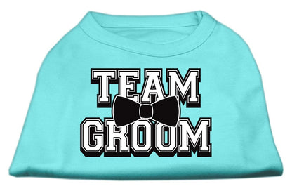 Camiseta para perros y gatos con serigrafía "Team Groom"