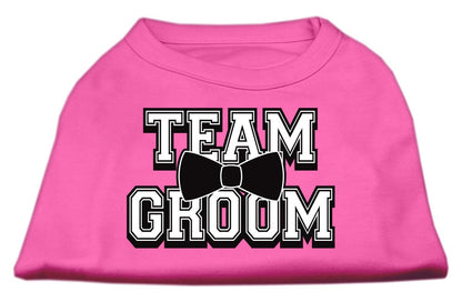 Camiseta para perros y gatos con serigrafía "Team Groom"