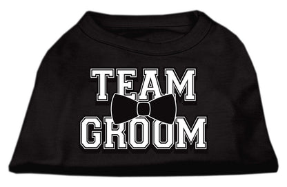 Camiseta para perros y gatos con serigrafía "Team Groom"