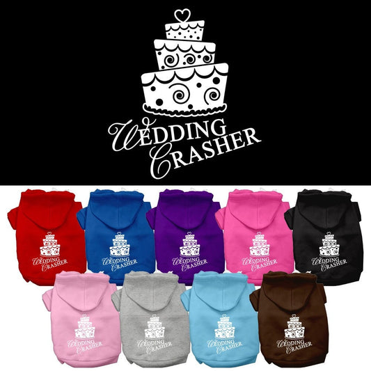 Pet Dog & Cat Hoodie Screen Printed, "Wedding Crasher"