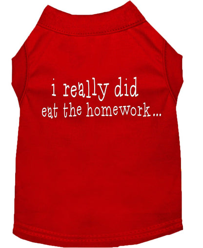 Pet Shirt "I Really Did Eat The Homework"