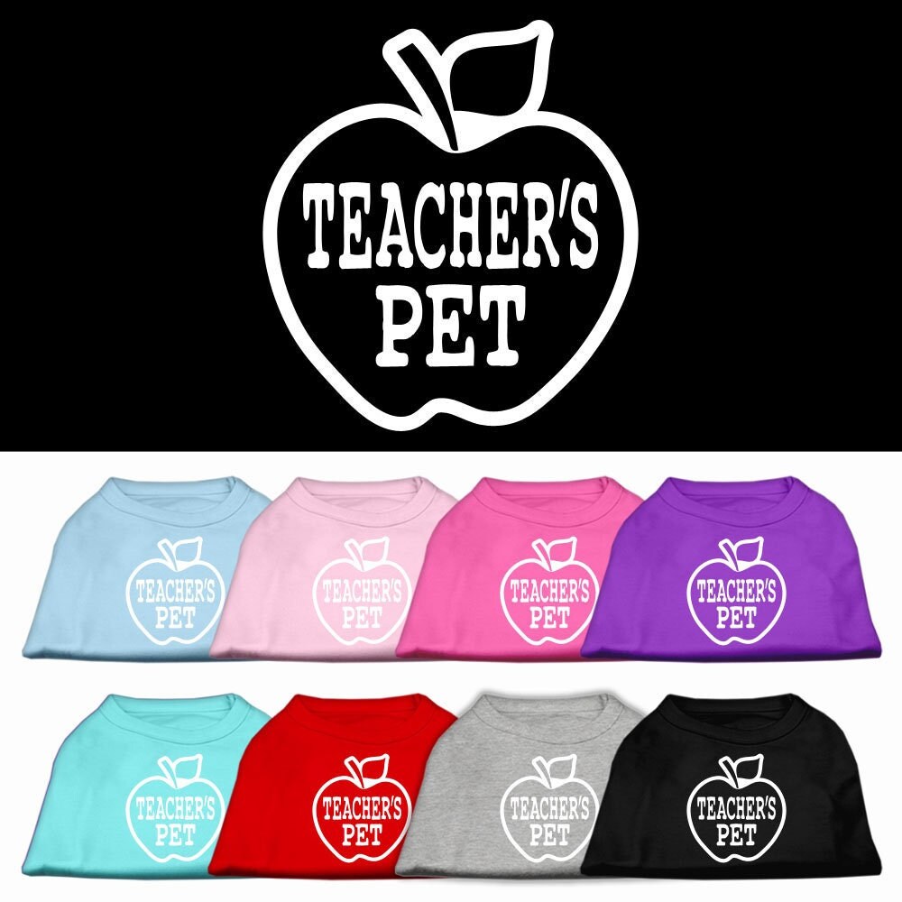 Camiseta para perros y gatos con serigrafía "Teacher's Pet"