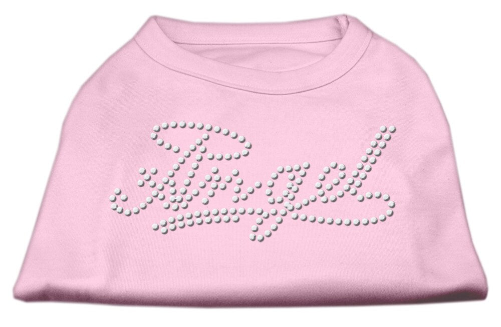 Camiseta para perros y gatos con diamantes de imitación, "Ángel"