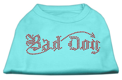 Camiseta para perros y gatos con diamantes de imitación, "Bad Dog"