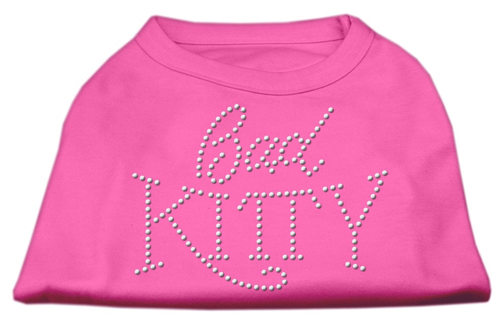 Camiseta para perros y gatos con diamantes de imitación, "Bad Kitty"