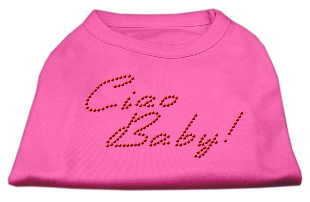 Camiseta para perros y gatos con diamantes de imitación, "Ciao Baby"