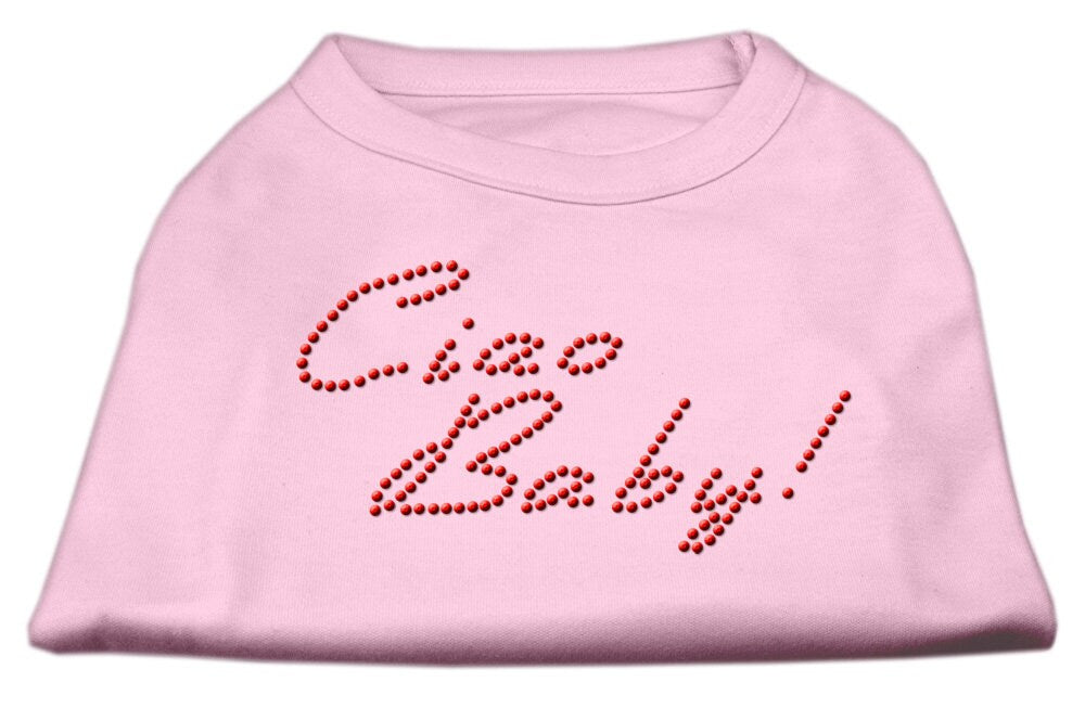 Camiseta para perros y gatos con diamantes de imitación, "Ciao Baby"