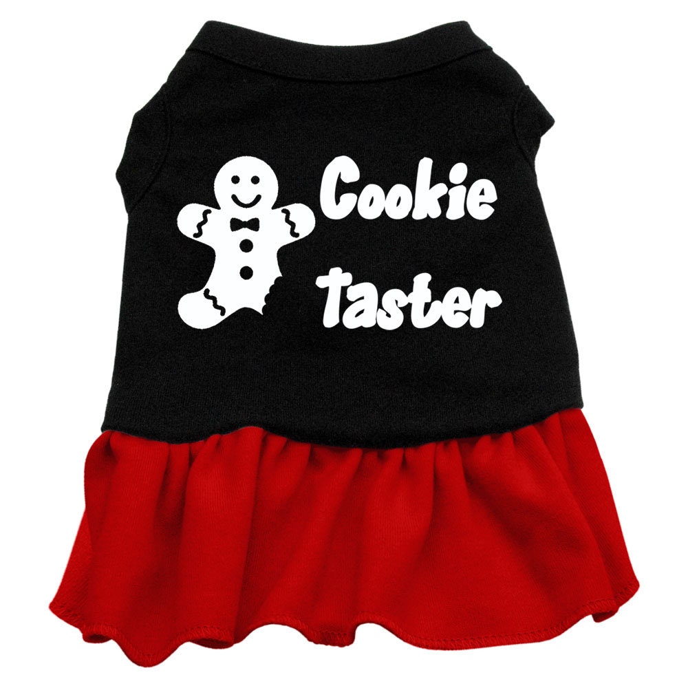 Christmas Pet Dog & Cat Dress Screen Printed, "Cookie Taster"