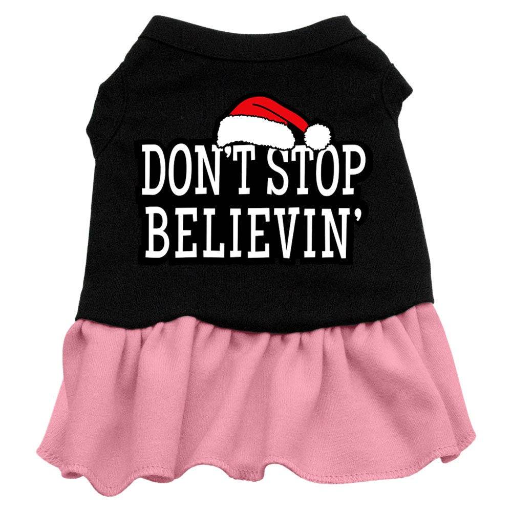 Christmas Pet Dog & Cat Dress Screen Printed, "Don't Stop Believin"